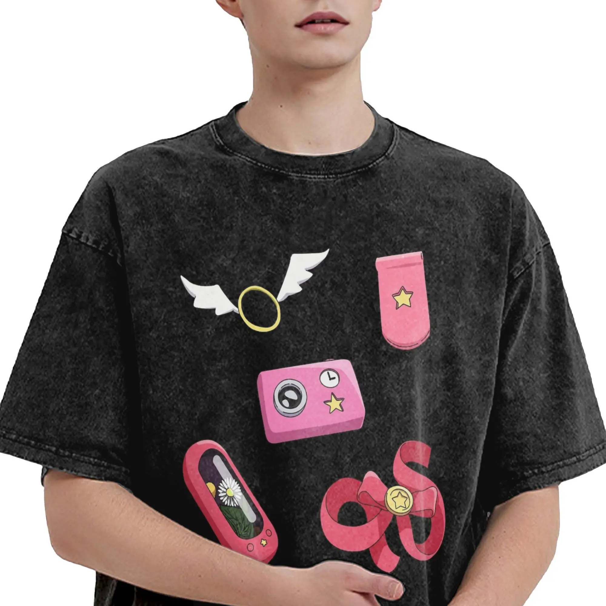 تي شيرت مغسول من Takopi's Original Sin أنيمي الهيب هوب تي شيرت عتيق كبير الحجم ملابس الشارع الشهير بأكمام قصيرة تي شيرت صيفي للرجال والنساء #2