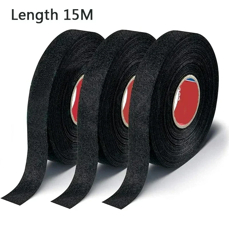 15/25M Heat Resistant Fire Retardant Tape Coroplast Adhesive Tape Material For Car Cable Wiring Loom Protection 9/15/19/25/32mm