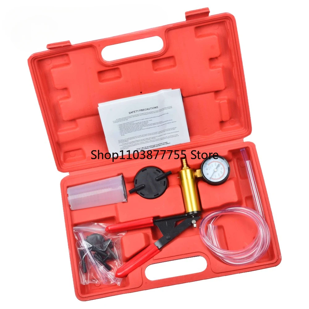 Hand Held Brake Bleeder Tester Set Bleed Kit Vacuum Pump Car Motorbike Bleeding SK1269