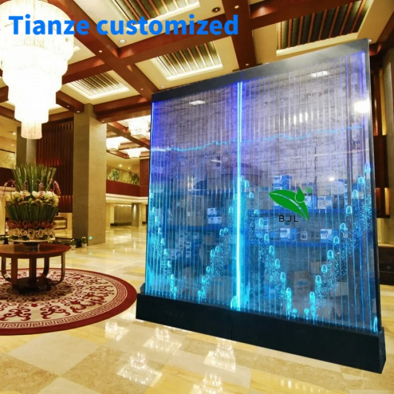 

(Customized) customized multi color LED dancing bubble fountain waterfall wall hotel lobby wall decoration