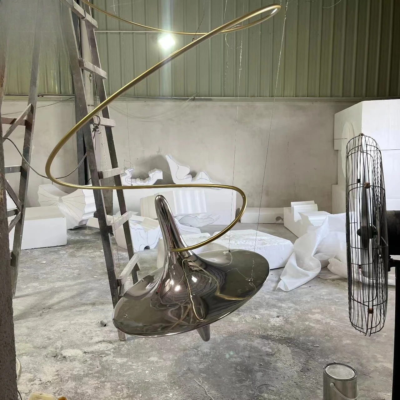 

Sales Department Sculpture Pendant Art Installation Abstract Gyro Shaping Decorative Art