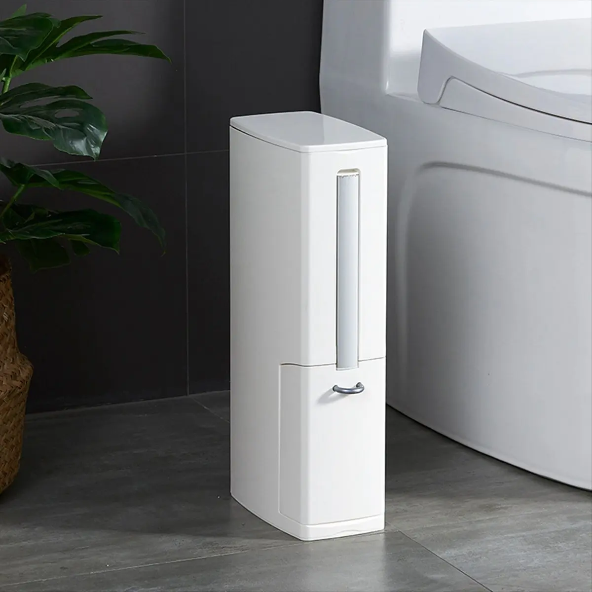 pattumiera-da-bagno-a25i-set-di-scopini-per-wc-pattumiera-piccola-pattumiera-in-plastica-ultrasottile-con-coperchio-bianco