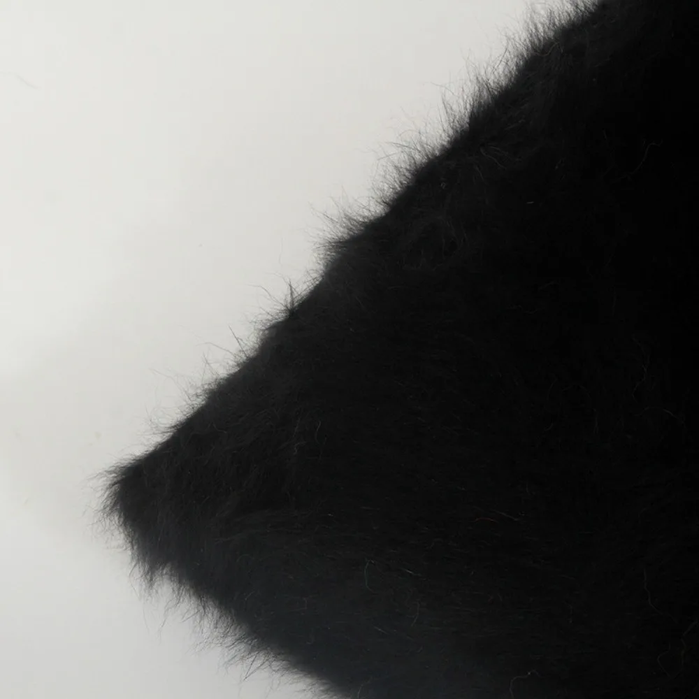 

Elegant Knitted Bucket Cap Furry Solid Color Winter Fisherman Hat Versatile Warm Anti-cold Bucket Hat Men