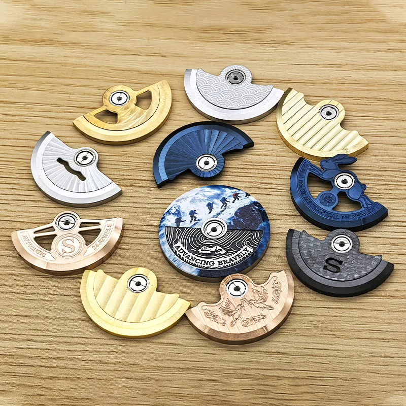Colorful NH35 Movement Rotor SKX007 Men Wacth Pendulum Fits NH36 NH38 NH39 4R35 7S26 NH35 Movement Pendulum Oscillating Parts
