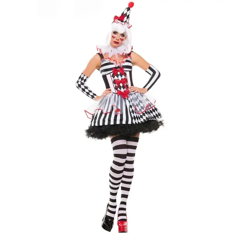 Costumes de Clown pour Fête de Cirque, Robe de Cosplay d'Halloween, Uniformes Féminins, Costume Sexy et Coquin de Clown de Cirque, Performance de Joker 8 ZanCos