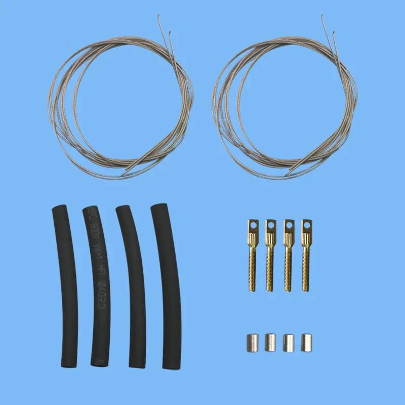 1 Set Servo Steering-Wheel Pull Steel Wire With Pull-Pull System Clevise Quick Link Couplers &Heat-Shrink Tube RC Airplanes Part