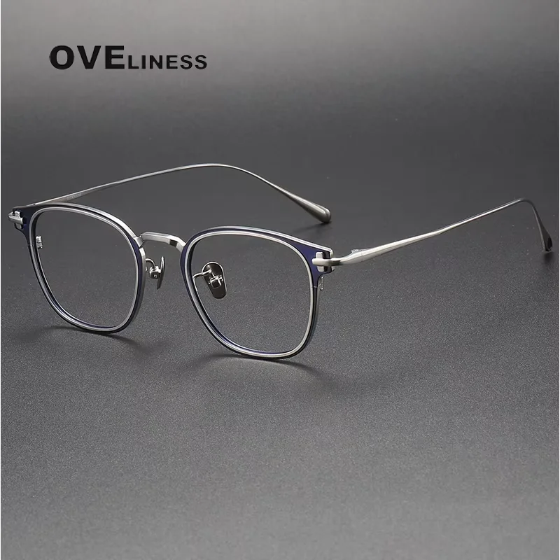 

2025 Acetate Titanium Glasses Frame Men Women Vintage Round Eyeglasses frames Men Spectacles Eyewear