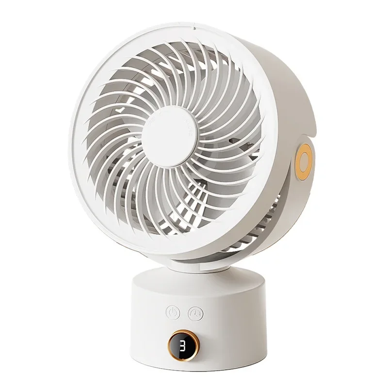 Portable Electric Fan 4000mAh USB Rechargeable 3 Gear Wireless Desktop Circulator Cooling Fans Oscillating Fan for Office Desk