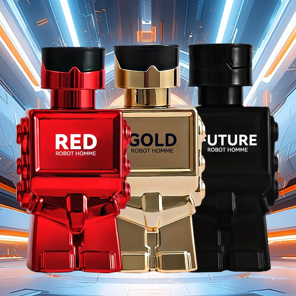 مجموعة هدايا مكونة من 3 قطع عطر روبوت للرجال 3X30ML 1.0FL.OZ Eau de Parfum Spray، عطر منعش يدوم طويلاً، هدية مثالية له