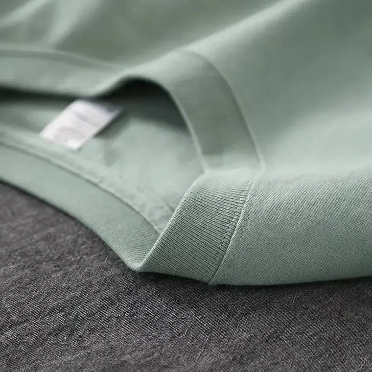 Summer Men Women Green T-shirt 100% Pure Cotton Short-sleeved Top Korea T-shirt Green Cotton Half-sleeve T Shirt Streetwear image 4