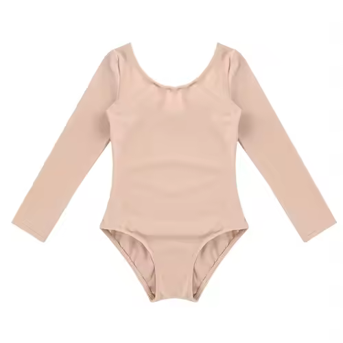 Kids Girls Long Sleeve Ballet Leotards Dance Costume Warm Solid Color Gymnastics Workout Training Bodysuit Dancer Wear - Image 7
