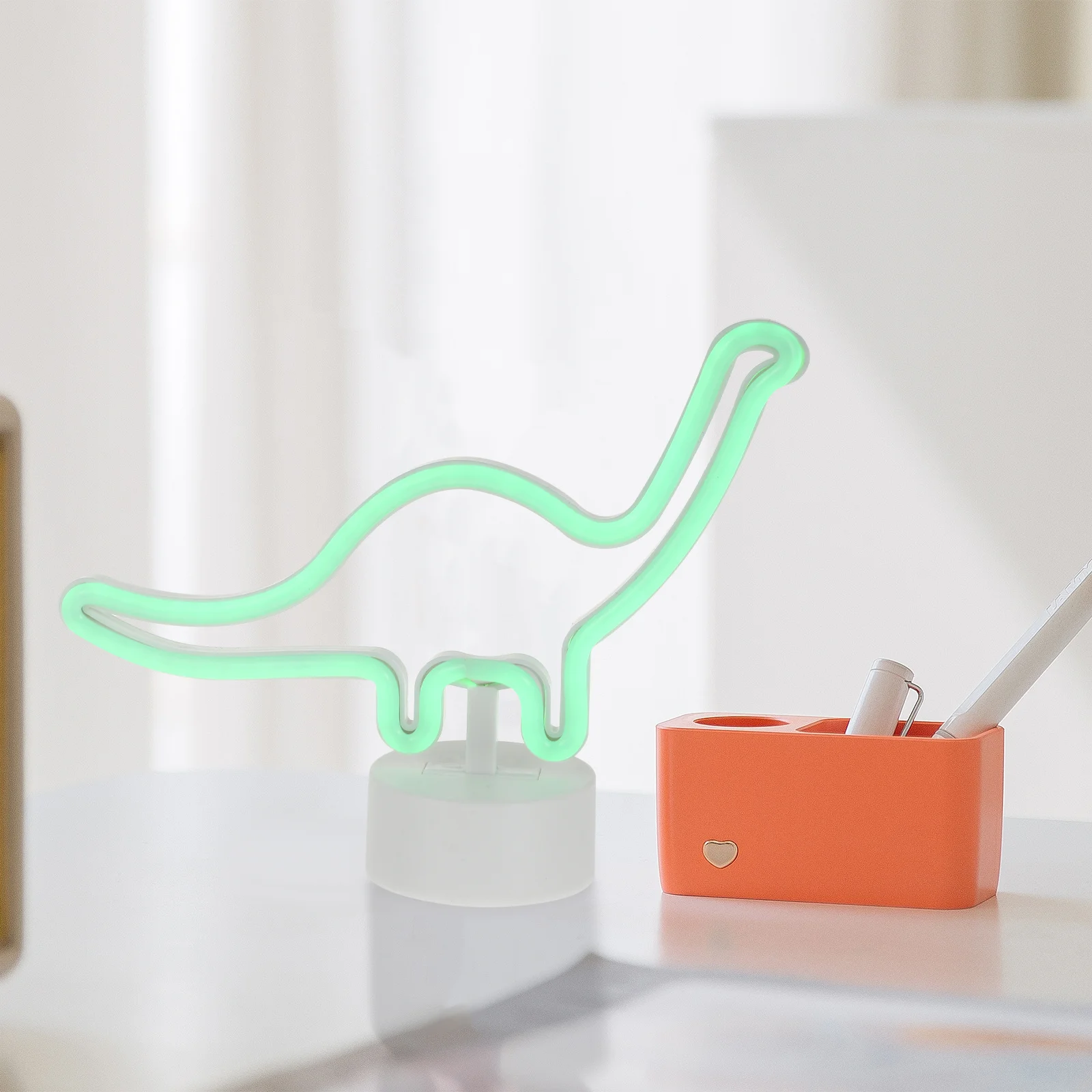 ديناصور شكل LED مصباح النيون الإبداعية الحديثة نمط ضوء الليل للمنزل الطرف الديكور سطح المكتب استخدام ديناصور مصباح النيون #4