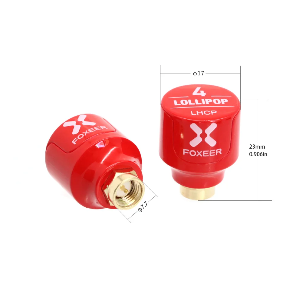 2PCS Foxeer Lollipop 4 V4 Stubby FPV Antenna 2.6DBi 5.8G LHCP RHCP SMA RP-SMA Micro Mushroom Receiver Antenna For FPV RC Drone thumbnail 4