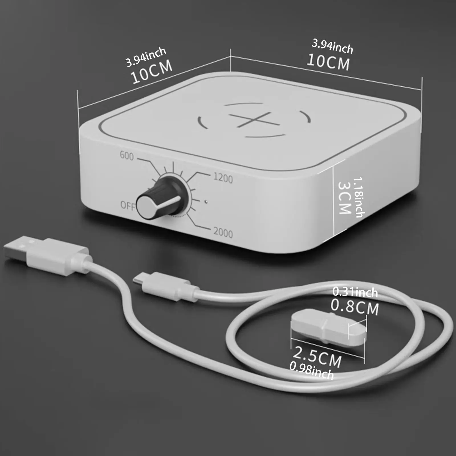 Magnetic Mixer Simple Easy to Use with Type C Cable Quiet Operation Lightweight Stir Bar Retriever for Home School Workspace Lab