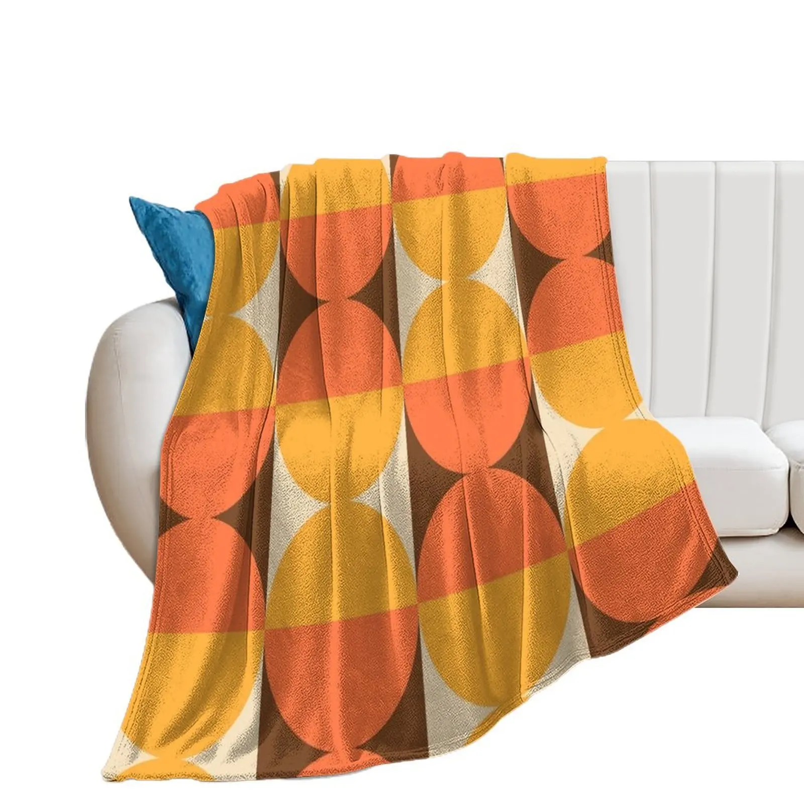 Mid Century Modern Geometric Abstract Pattern 727 Throw Blanket manga christmas gifts Blankets