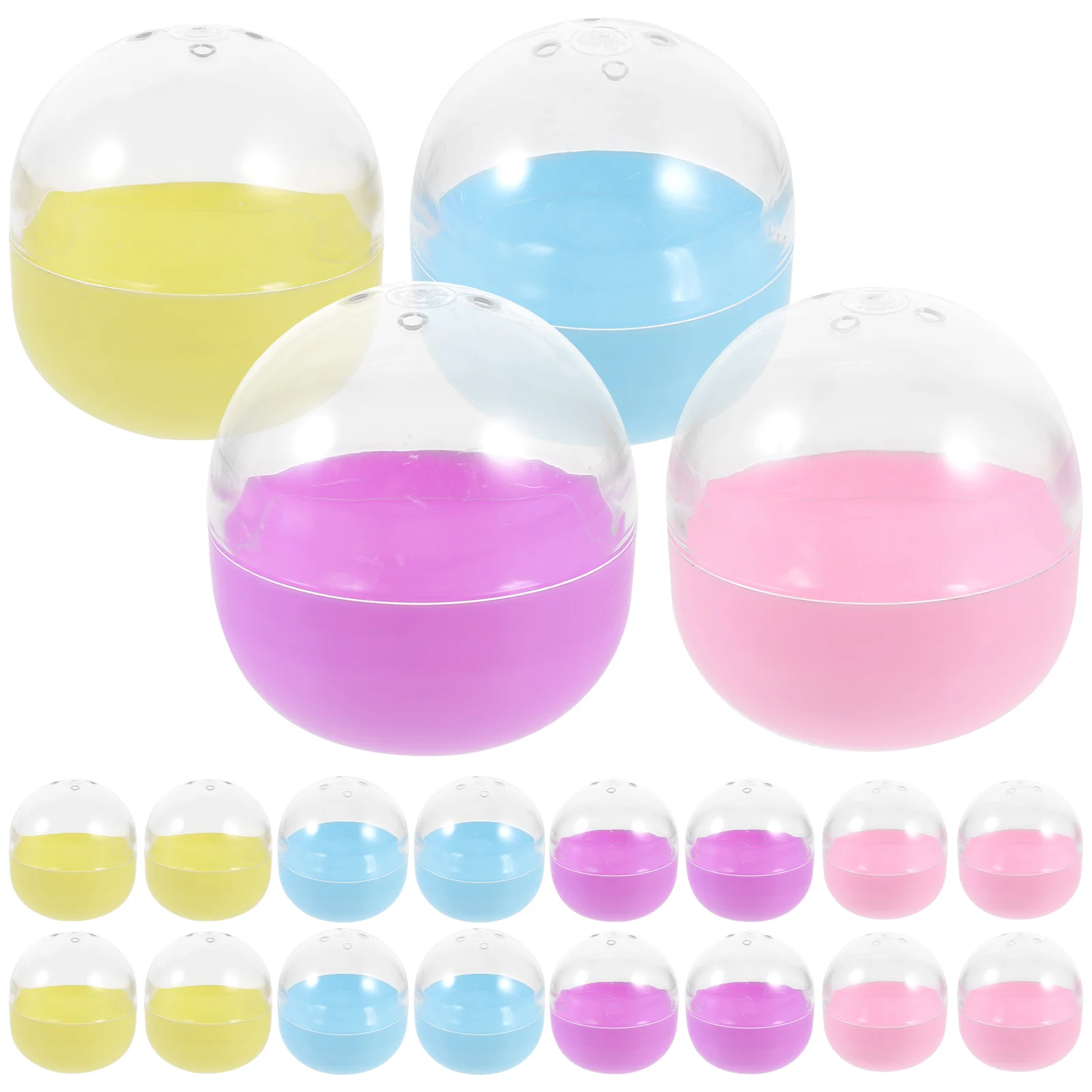 

50 Pcs Translucent Multifunction Shell Child Gumball Fillable Ornaments Clear Balls Plastic Empty