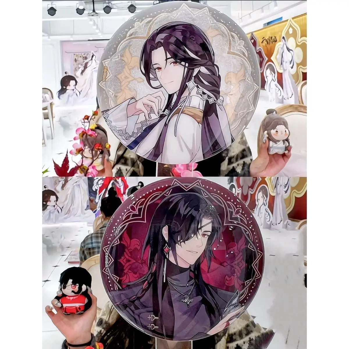 

2PCS Anime Heaven Official's Blessing Hua Cheng Badge Brooch Cartoon Pins DIY Decoration Backpack Costumes Clothes Accessories