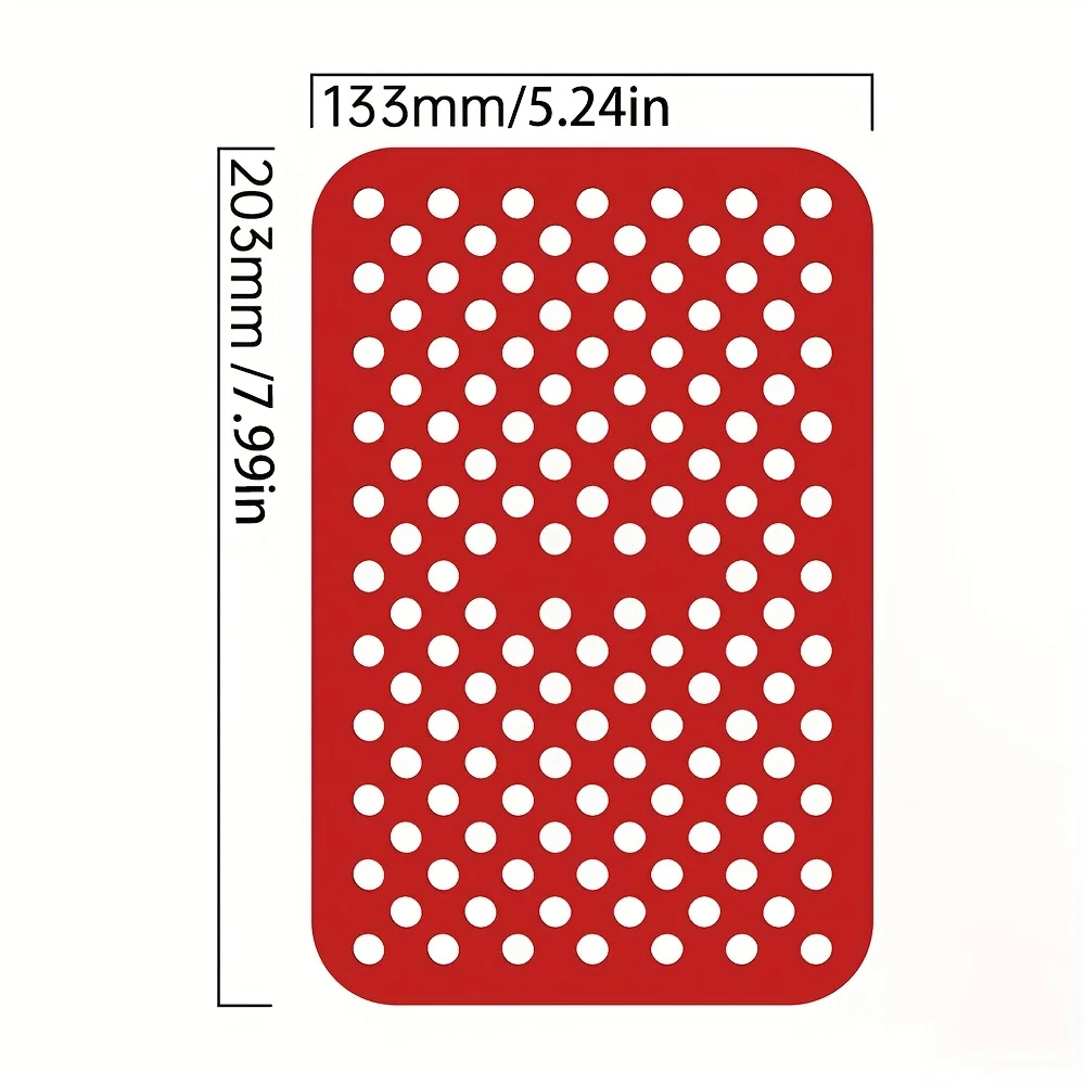 Soft Air Fryer Reusable Liners Accessories For Ninja Foodi DZ201 Rectangle Air Fryer Mat Silicone Liners Kitchen Bakeware Tools