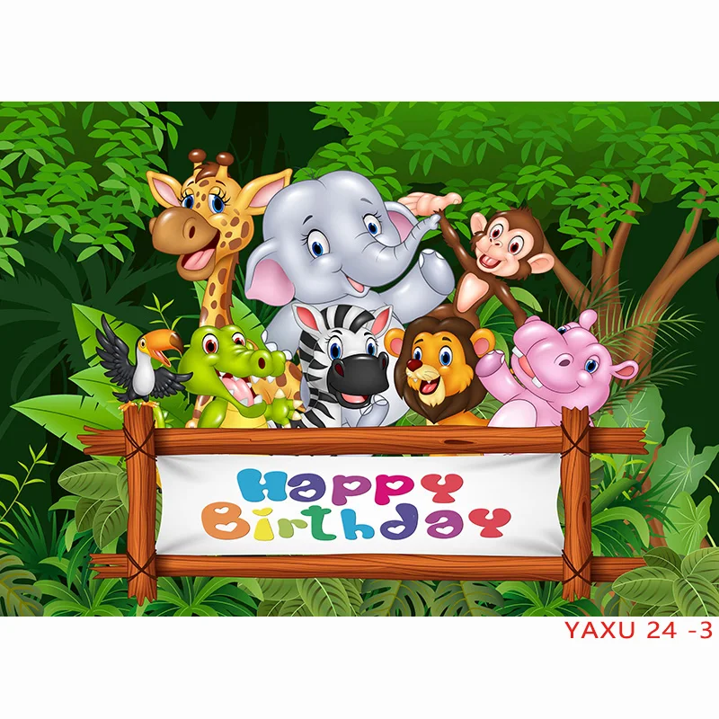 ZHISUXI animale africano elefante giraffa leone compleanno per bambini e fotografia neonato sfondo Prop FZ-06