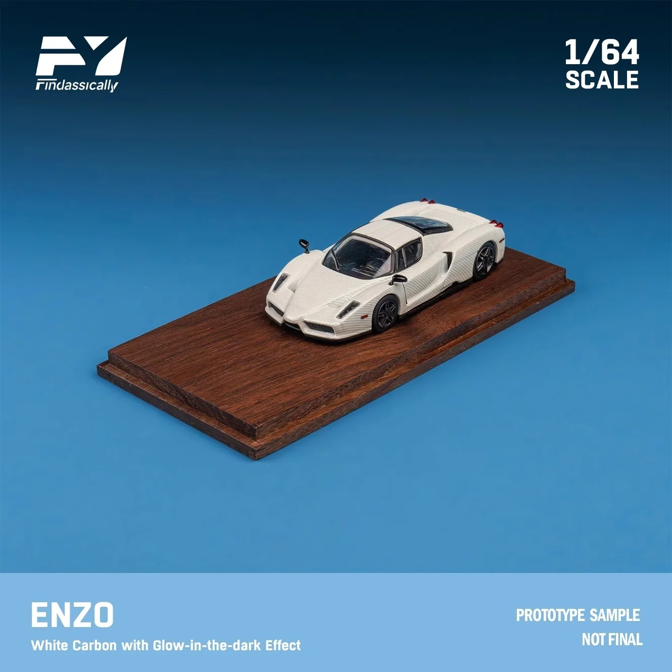 Findclassically  1:64 EZNO Carbon White Color Diecast Scale Model Car