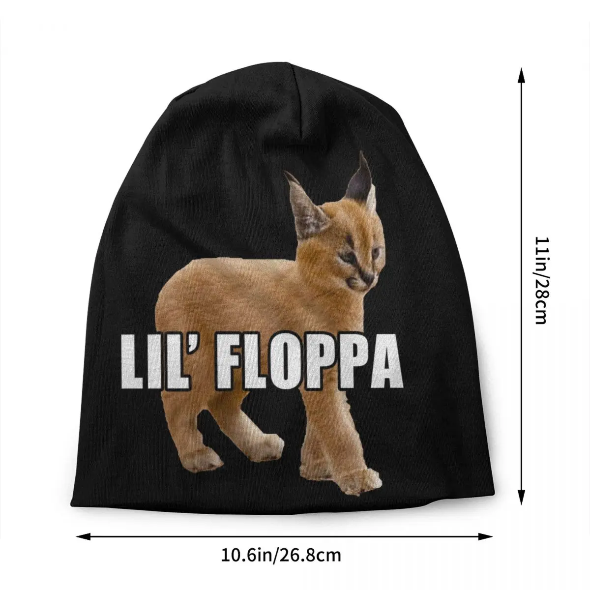 Floppa Peeker Meme Skullies Beanies Caps Men Women Unisex Outdoor Winter Warm Knit Hat Adult Funny Caracal Cat Bonnet Hats