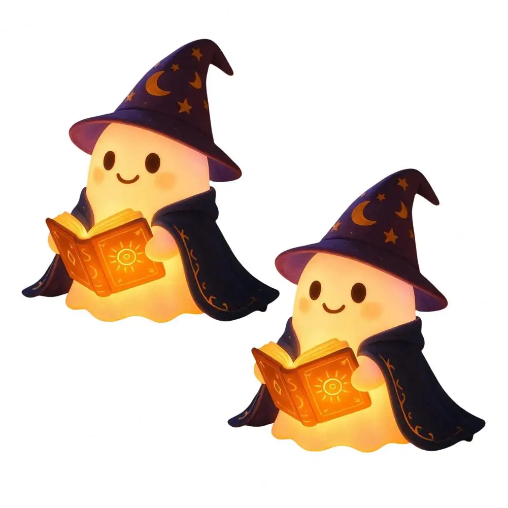 

Bedroom Decoration Lamp Ghost Shaped Lamp Enchanting Ghost Night Light Set for Halloween Book Lovers Led Lamp Home Bedroom Kids