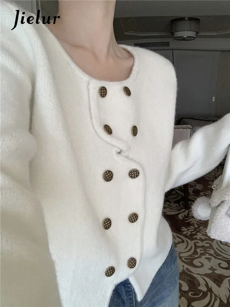 

New Autumn Sweet Ladies Korean Cardigan Woman Slim Casual Street Women's Cardigan White Black Red Chicly Cardigan Female