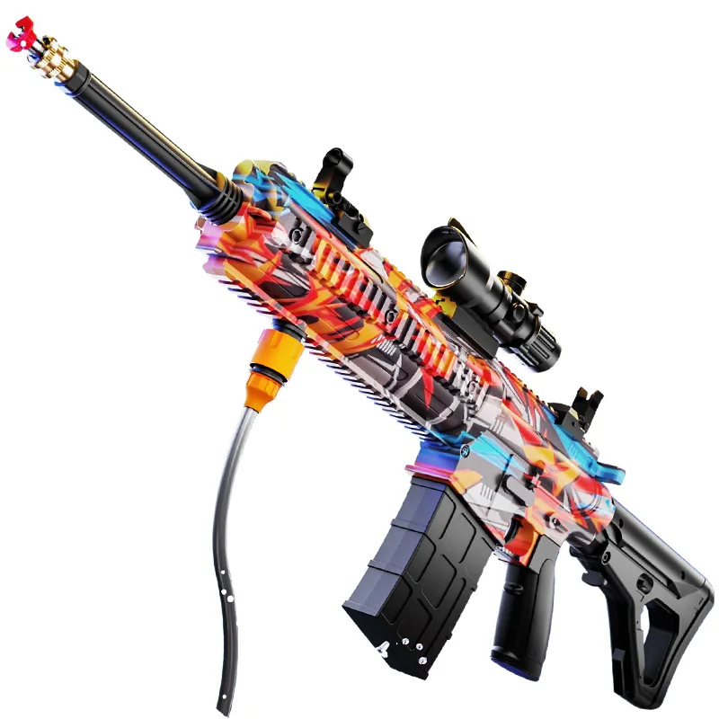 M416 Electric Water Gun Full Automatic Continuous Shooting Water Blaster Summer Pool Water Battle Multi Functional Toy
