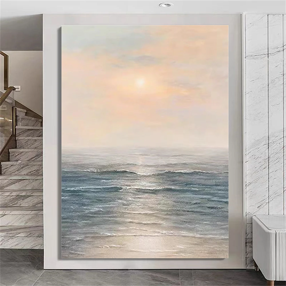 

100% Hand-Painted Abstract Oil Painting Gold Wall Art Canvas Big Size Deco Pictures Living Bedroom Home Decor Artwork Pendant