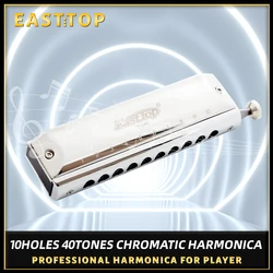 EASTTOP Chromatic harmoncia 10 hole 40 tone professional chromatic mouth organ harmonica for player,gift