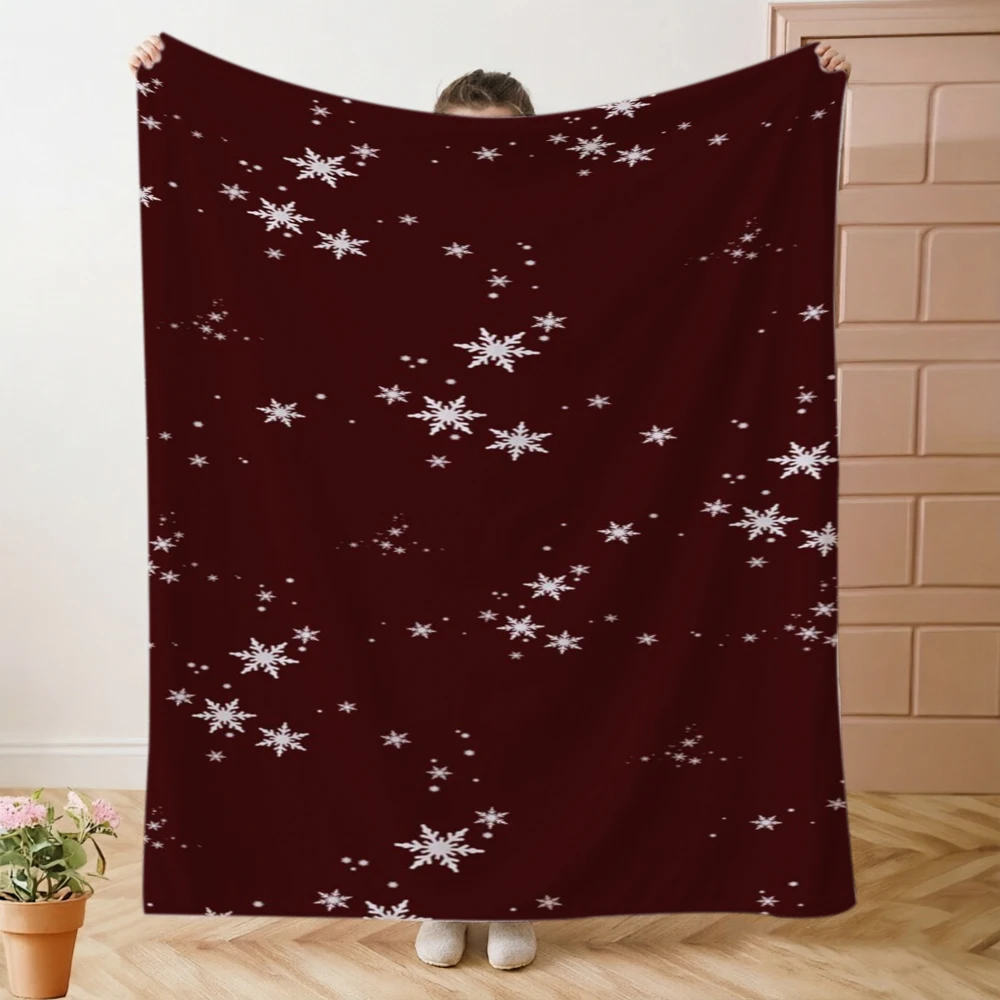 Elegant Snowy Night Motif Cozy Bed Throw Versatile Home Decor Gift Idea For Gym Dance Studio Lounge Room Space