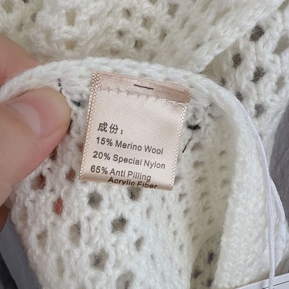 Artistic Trendy Hollow Knitted Scarf Soft Warm Woolen Scarf Women Scarf Cold Weather