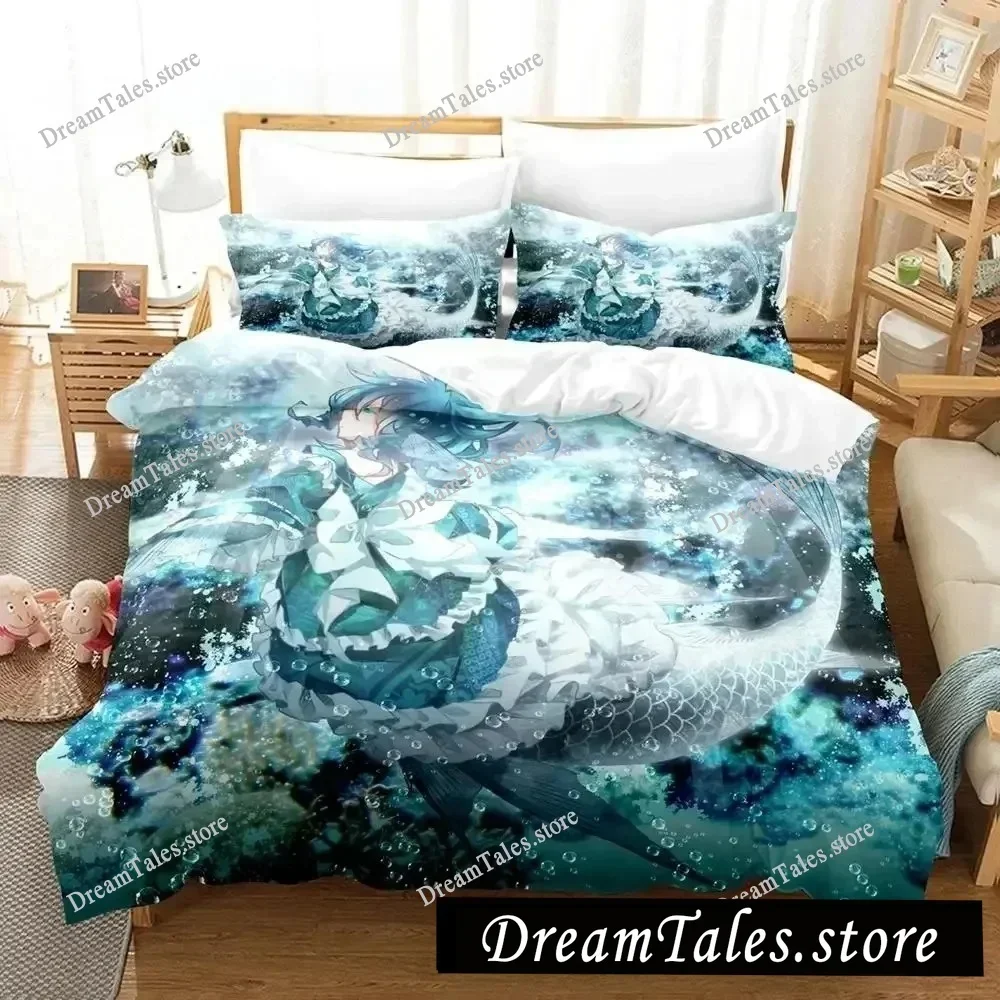 

Wakasagihime (Touhou) Bedding Set Single Twin Full Queen King Size Bed Set Aldult Kid Bedroom Duvetcover Sets Bed Sheet Set369