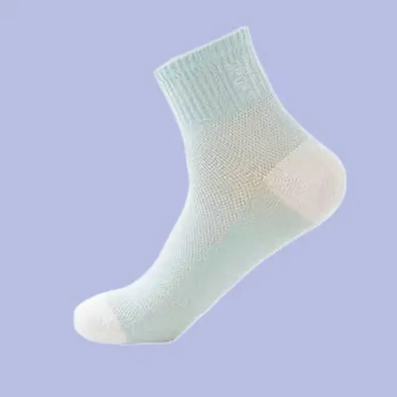 Chaussettes de sport respirantes anti-transpiration pour hommes, absorbant la sueur, maille dépistolet ante, tube moyen assressenti, mince, été, nouveau, 5/10, 2024 paires