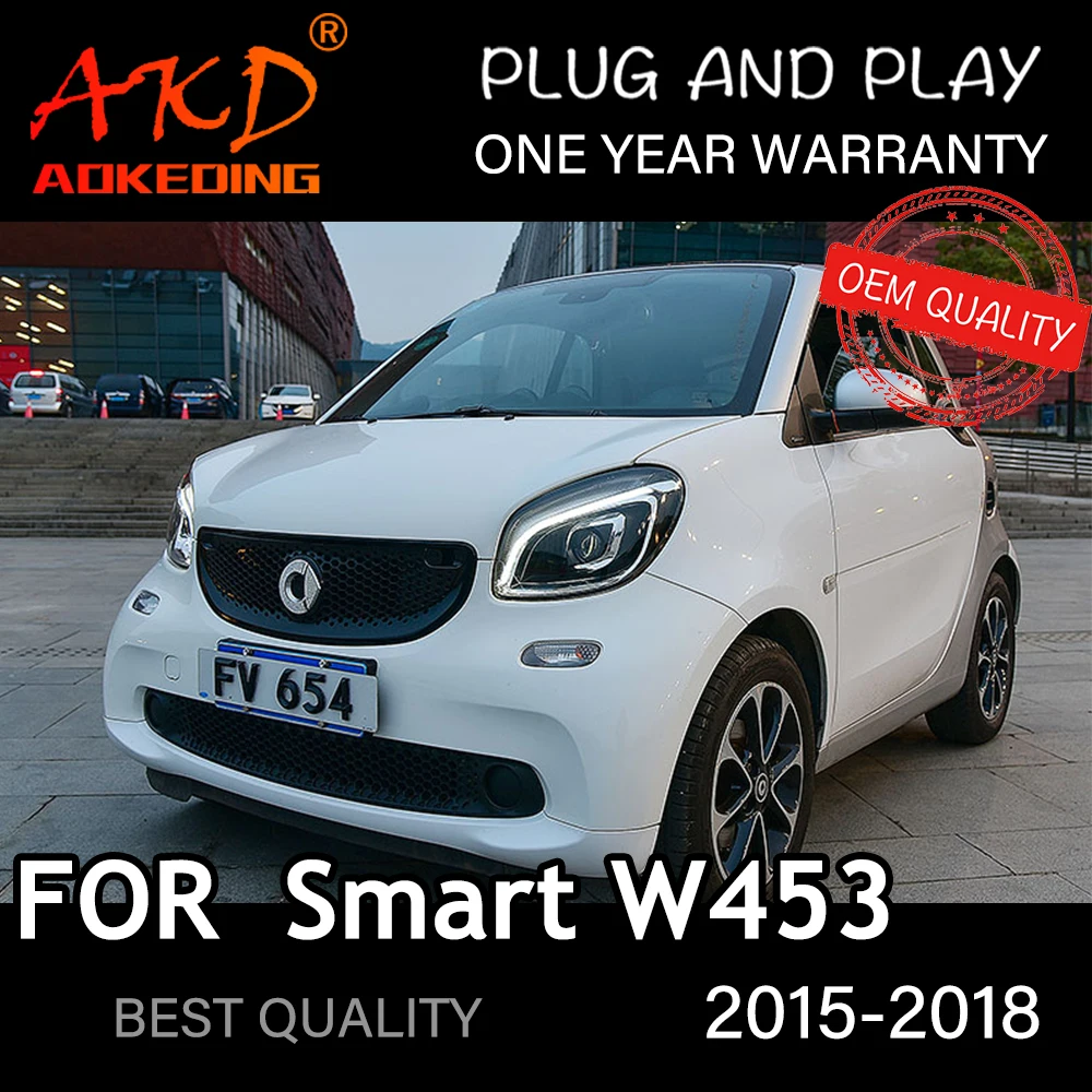 

Фары для Smart W453 2015-2018 автомобильные светодиодные фары DRL Hella 5 ксеноновые линзы Hid H7 Smart W453 автомобильные аксессуары