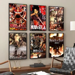 Anime Attack On Titan Figure Poster Stickers Living Room Bedroom Entrance Cafe Wall Art Decoration Painting Room Home Decor