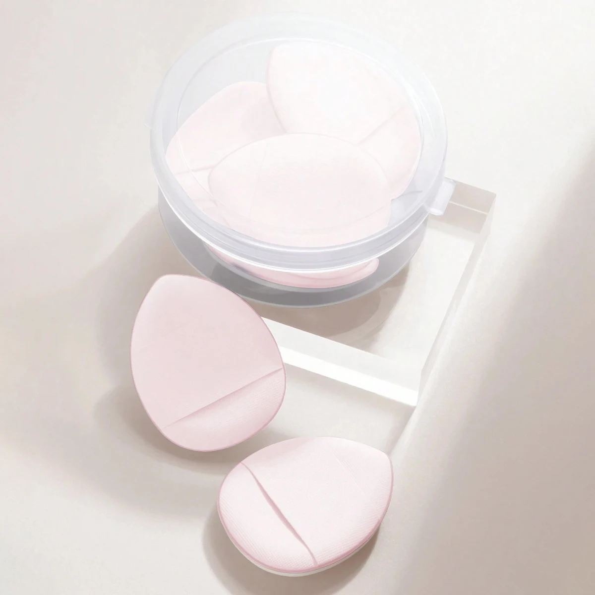 Mini tamanho conjunto de puff de dedo profissional almofada cosmética puff corretivo bb fundação detalhe puff maquiagem esponja ferramenta beleza