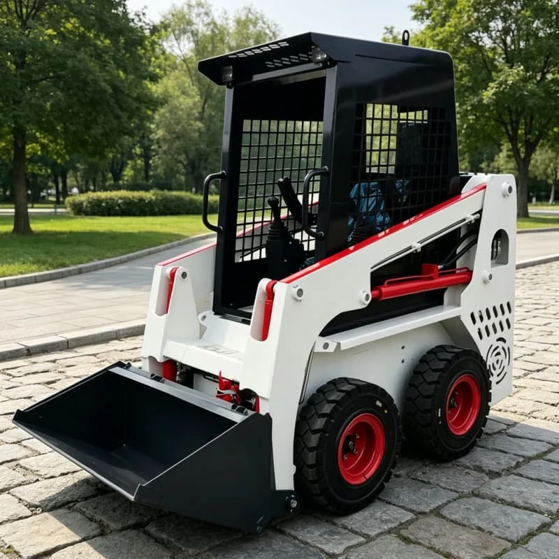 

Customized Ride-on Skid Steer Equipment, Mini Skid Steer Loader, Multifunctional Shovel Loader for Cleaning & Hauling