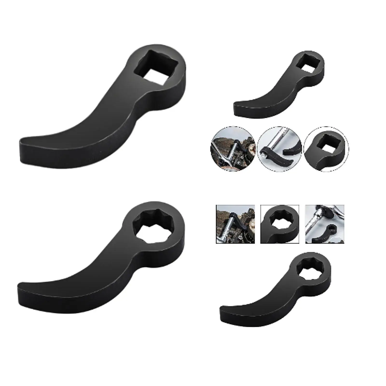 Wrench Adaptor Head High Carbon Steel Adjustable Angle for Tight Areas