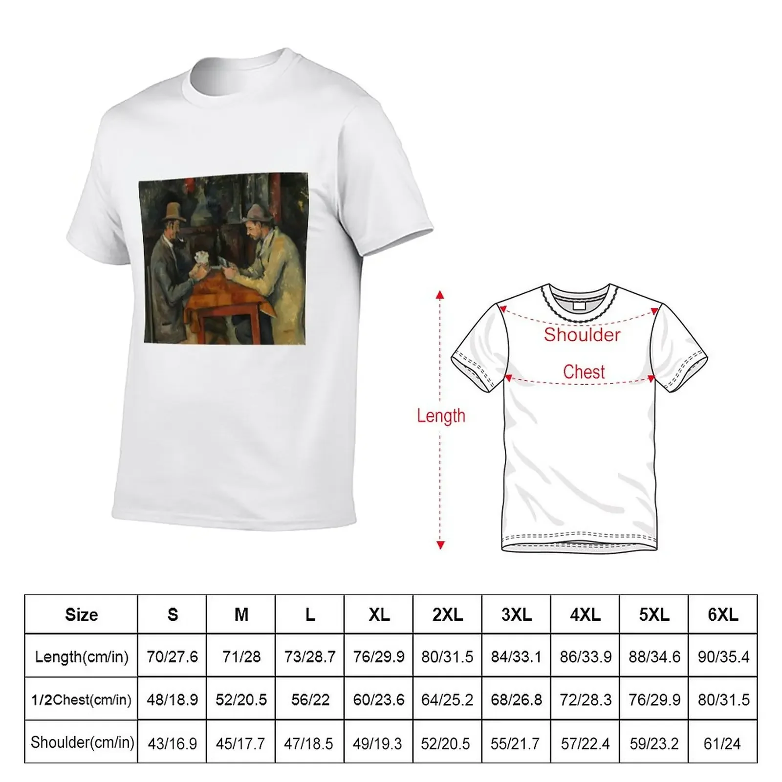 New Paul Cézanne - The Card Players (1893) T-Shirt vintage t shirts sweat rapper graphic tees sports fans shirts graphic tee men