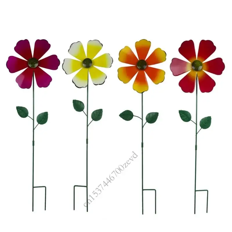 

Weather Resistant Metal Windmill Spinner Sculpture For Patios Or Lawn Yard Garden Outdoor Spaces Rotating Art Decoration P9YB
