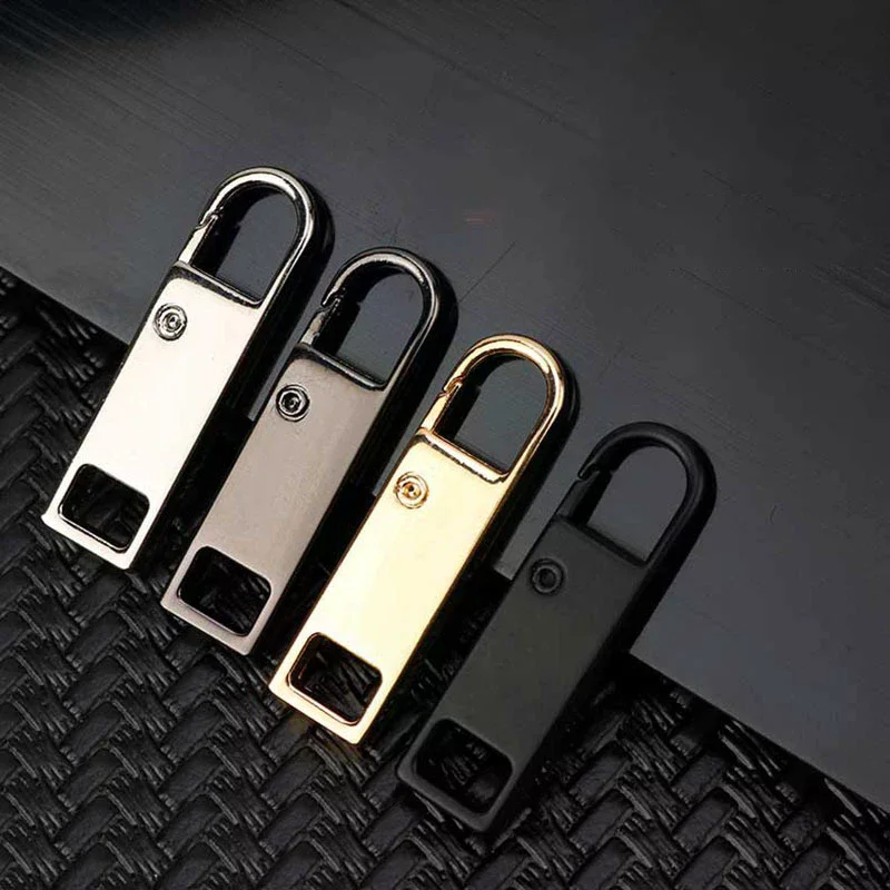 2Pcs Zipper Slider Puller Replacement Removable Zipper Head Luggage Schoolbag Coat Clothes Shoes Boots Metal Zipper Pendant