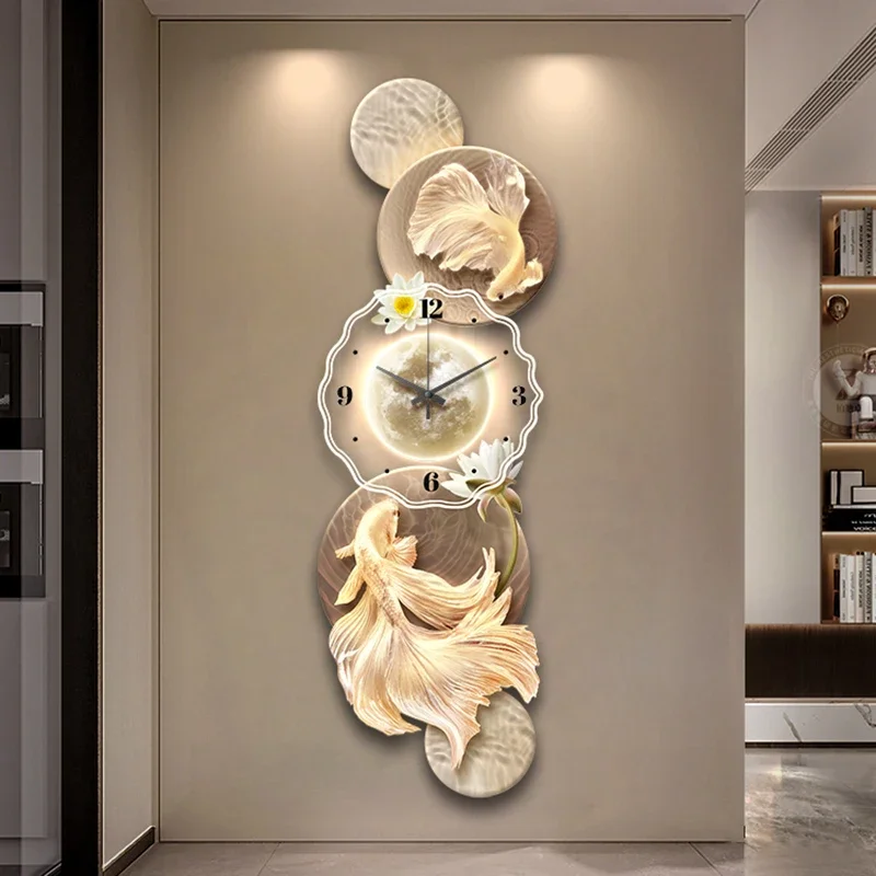 Large Luxury Wall Clocks Aesthetic Silent Fashion Nordic Wall Watch Minimalist Creative Led Horloge Murale Room Decorations