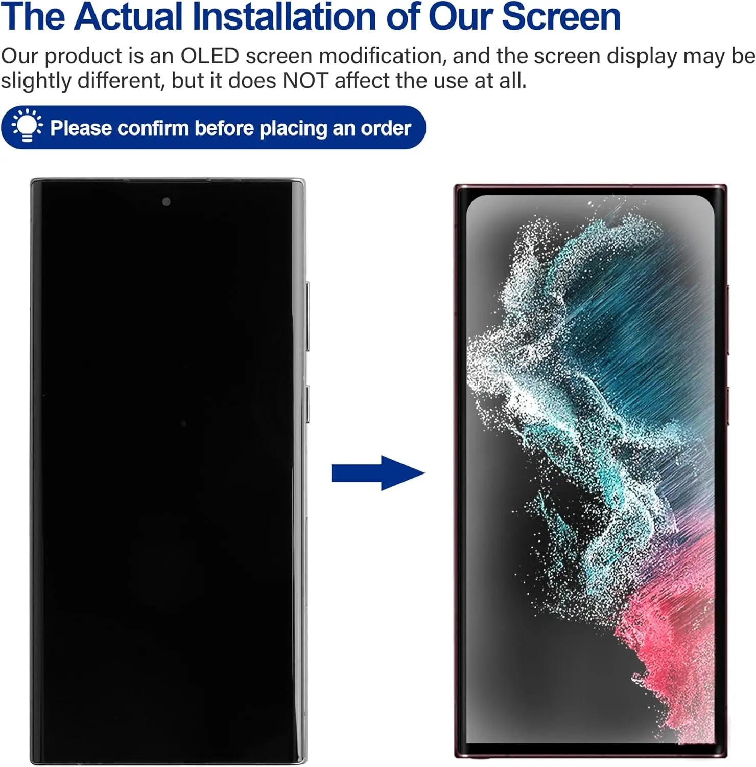 

AMOLED S22 ULTRA Screen for Samsung Galaxy S22 Ultra S908B S908D S908F LCD Display Digital Touch Screen with Frame Parts