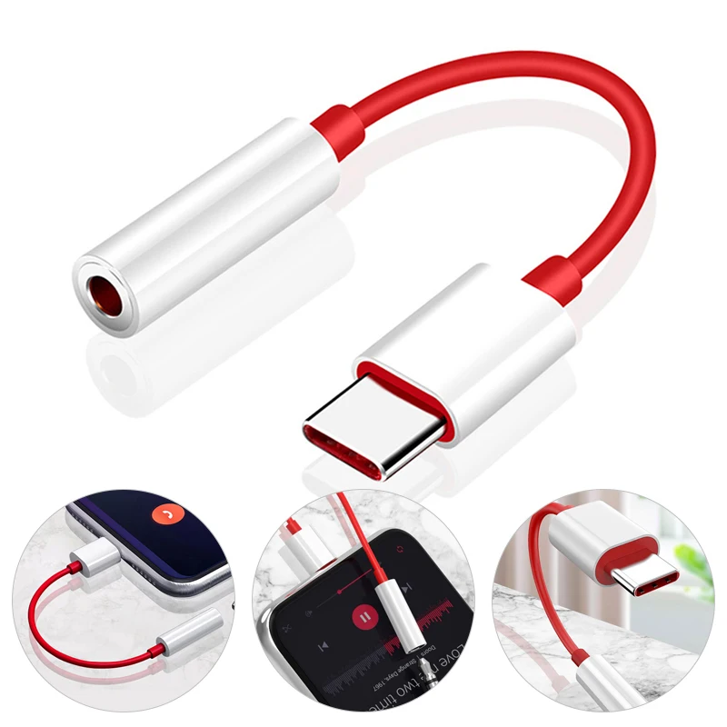 Adaptateur de connecteur de téléphone pour Oneplus, téléphone Android, USB Type C à 3, 5mm, écouteur Jack, câble, répartiteur audio, 1 pièce