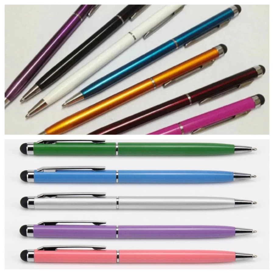 

200pcs Universal 2 in 1 Capacitive Screen Touch Pen Stylus Drawing Writing Pencil for iPad iPhone Android Smartphone Tablet