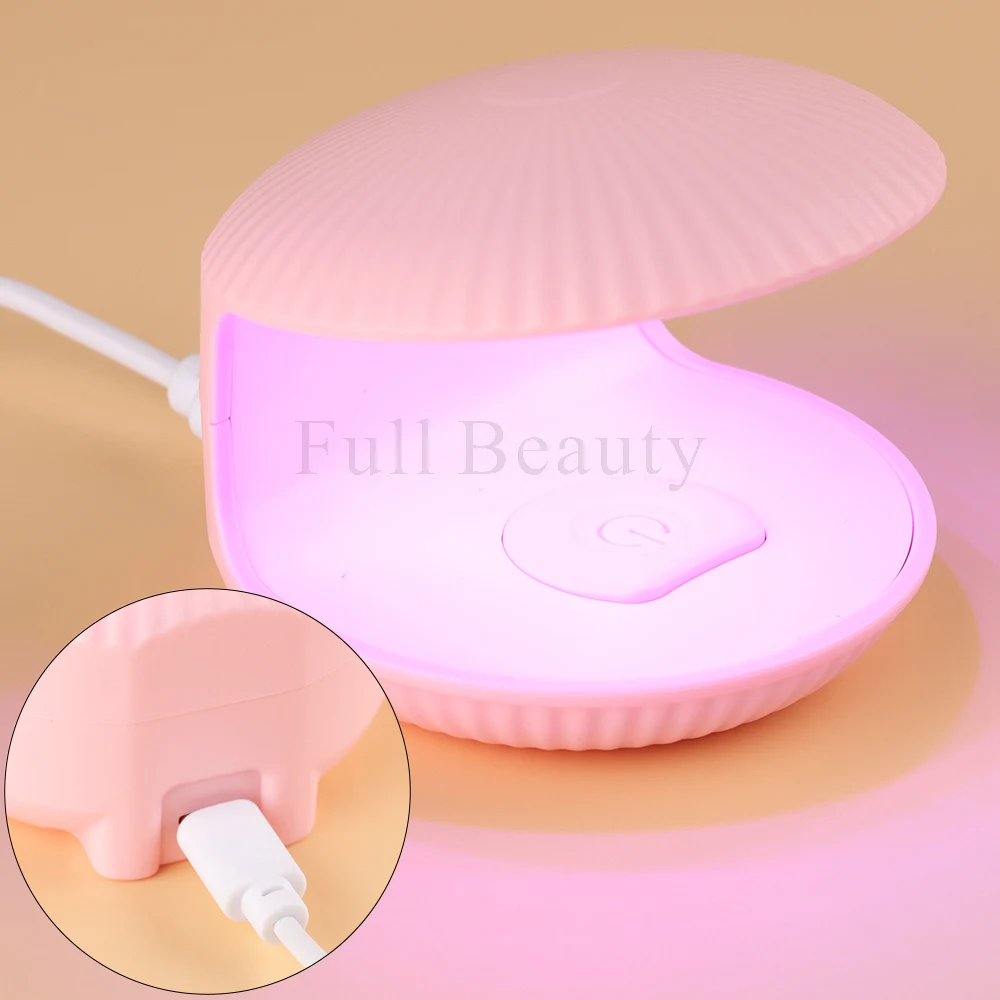 UV LED Lamp For Nails Cordless Rechargeable Shell Shape Nail Lamp Dryer Curing Gel Polish Portable Cabin Manicure Machine GLBK-D