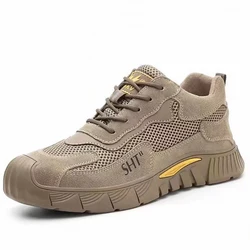 uomo casual traspirante punta in plastica copre stivali antinfortunistici scarpe da lavoro isolate utensili sneakers di sicurezza lavoratore calzature estive sicure