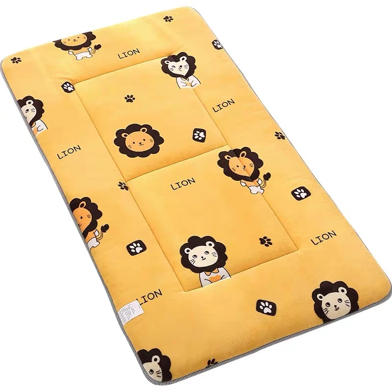 Colchón de invierno de 120x60 para niños, Funda de colchón para cuna, almohadilla para niños, niñas, niños pequeños, ropa de cama de bebé de dibujos animados, sábanas de lana