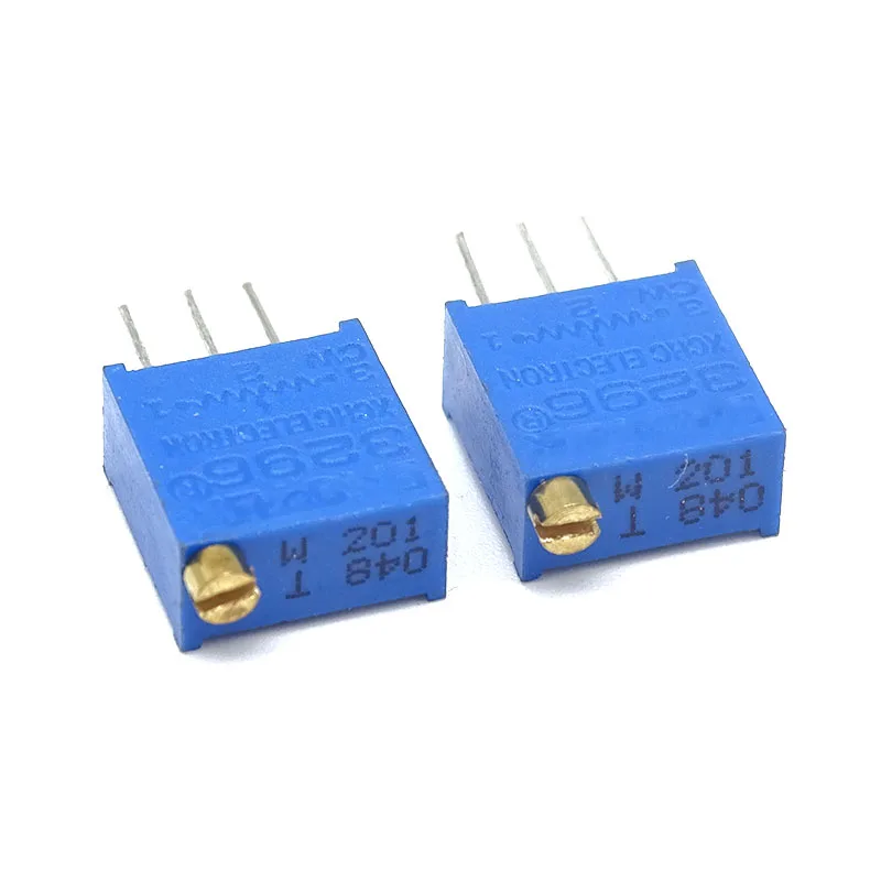 5PCS/LOT 3296W 3296 Potentiometer Top Adjustable Precision Adjustable Potentiometer Multi-Turn 500R 1K 2K 5K 10K 20K 200K 1M